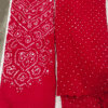 Bandhej unstitched suit single colour
