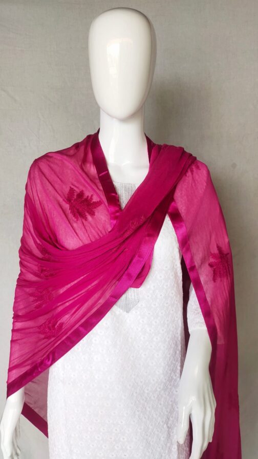 Nazmeen Chiffon Kadhai work dupattas